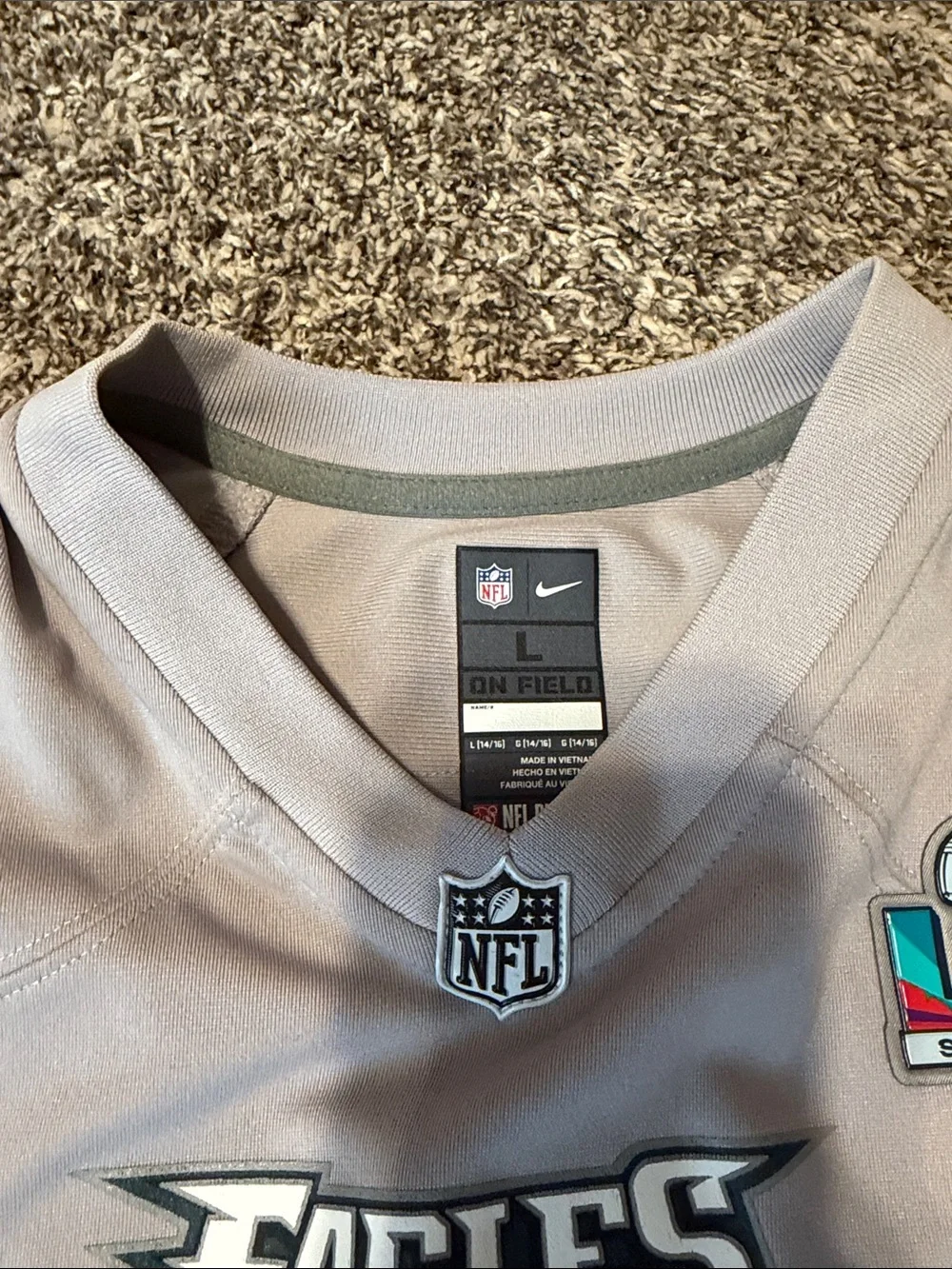 Nike Gray Philadelphia Eagles Nike Jersey